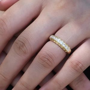 New Gold Micro Paved Casual ring